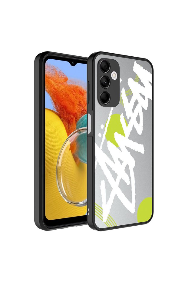 Compatible Case Mirror Cover for Galaxy M14 Case Mirror Patterned Camera Protected Glossy