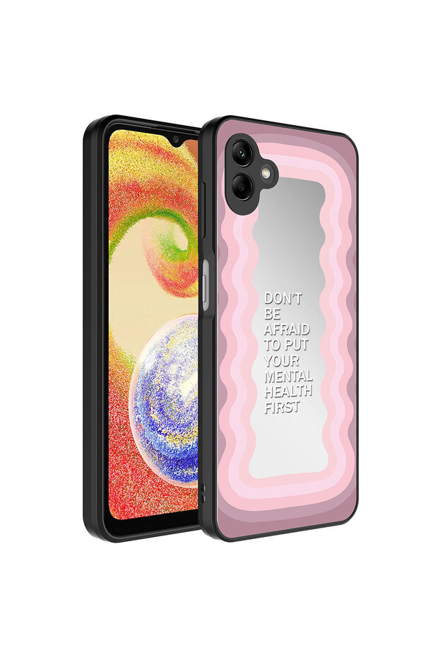 Mirror Cover Compatible with Galaxy A04 Case Mirror Patterned Camera Protected Glossy Mobile Phone