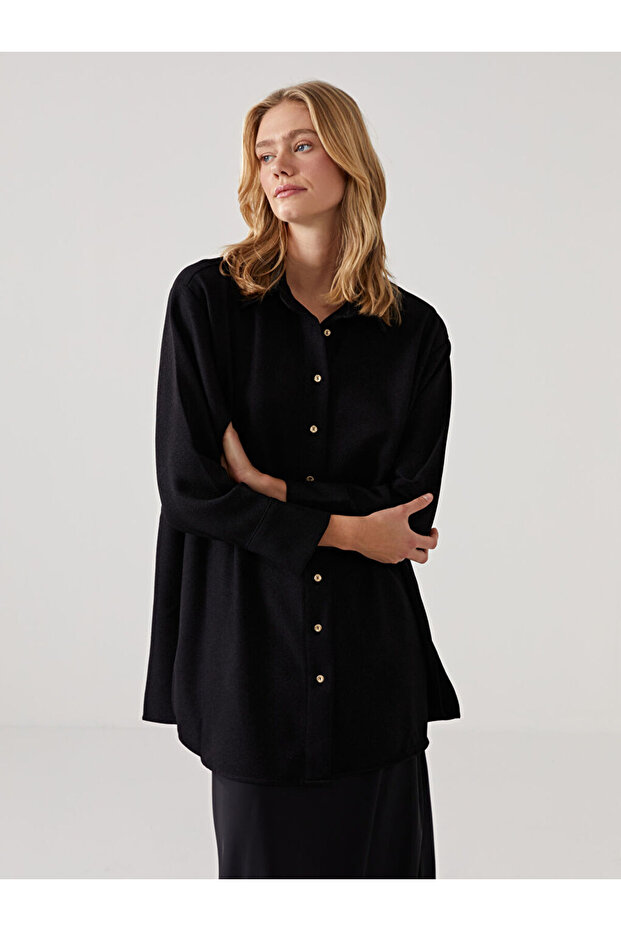 Oversize Kadın Gömlek Tunik - 1