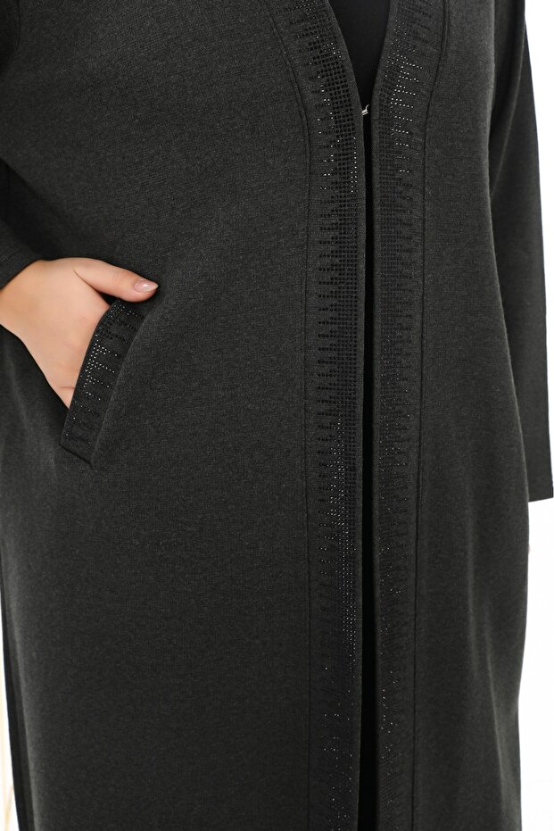 Long V-Neck Cardigan - 5