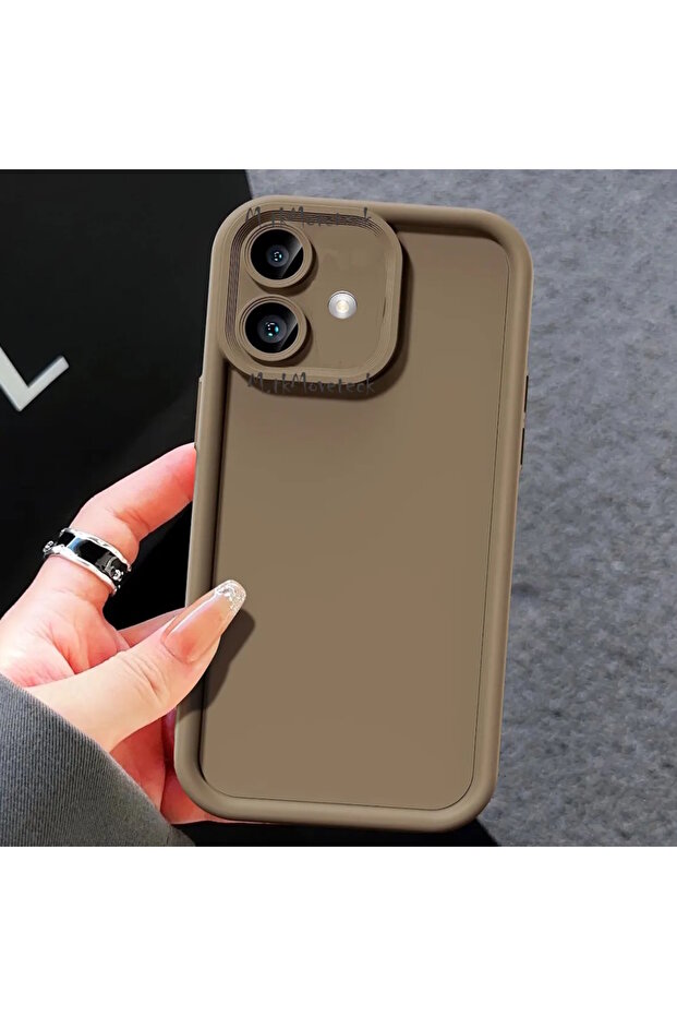 Samsung Galaxy A06 Case Soft Colorful Launch Silicone Camera Protected with Protruding Edge 3D Coffe - 5