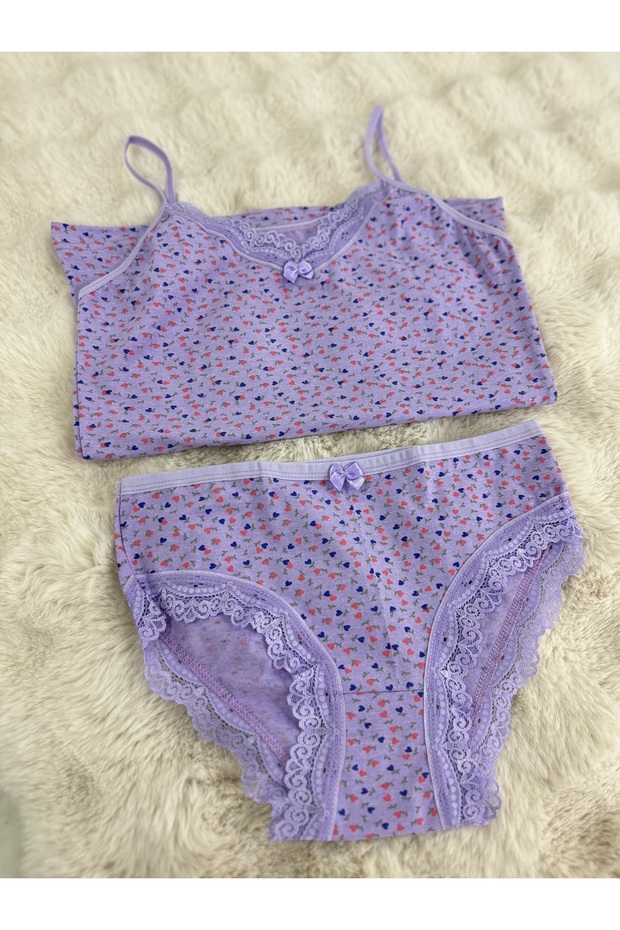 بدلة من الدانتيل منقوشة - 1