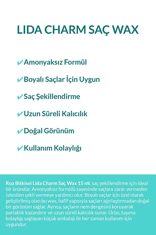 Lida Charm Saç Wax 15 ml - 2