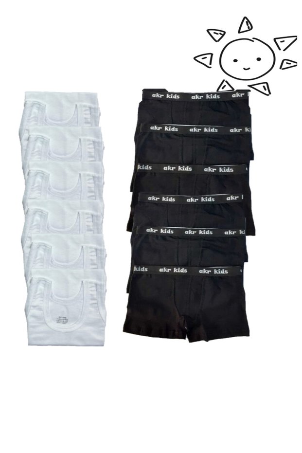 12 Pieces Boys' Athlete Boxer Set 6 Athlete 6 Boxers