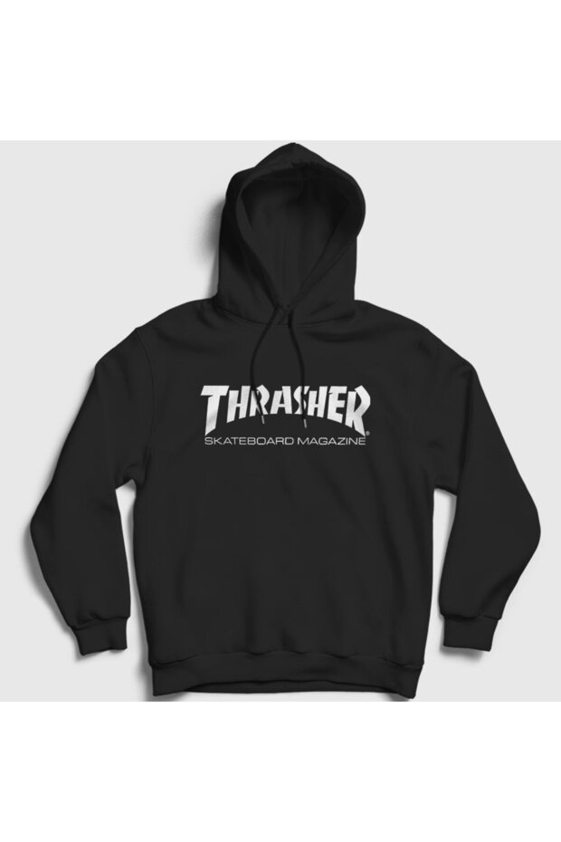 Unisex Black Logo V5 Thrasher Hooded Sweatshirt279347tt