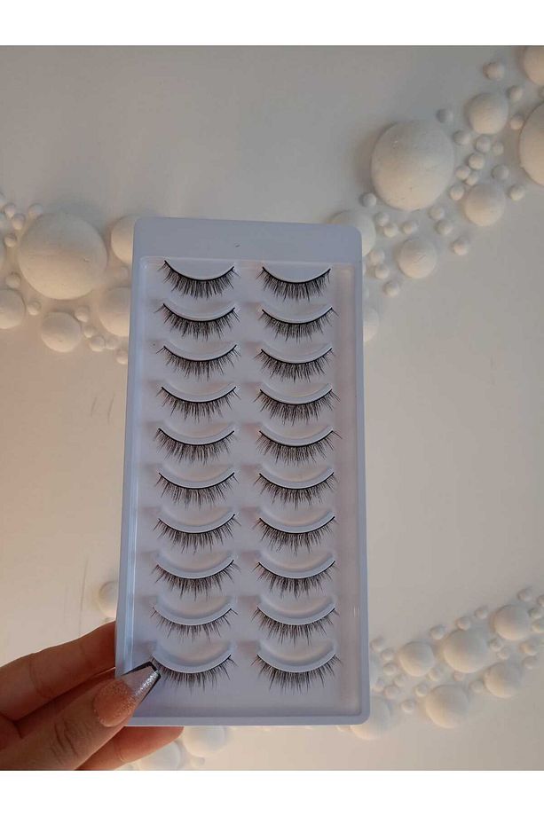 10'Lu Bütün Çok Kullanımlı Hacimli 10 Çift Takma Kirpik - 4