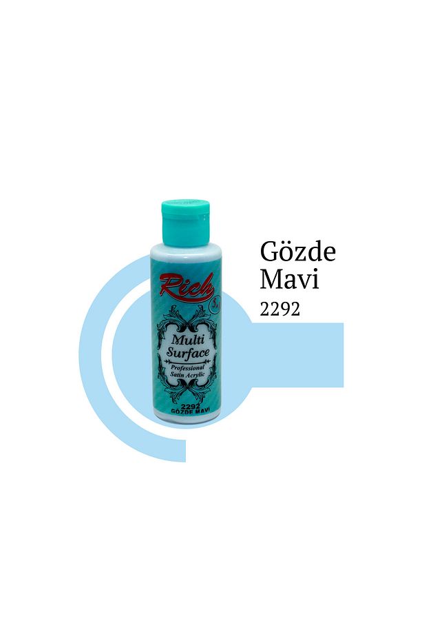 Multi Surface Her Yüzey Için Akrilik Boya 120 Cc. - 2292 Gözde Mavi - 1