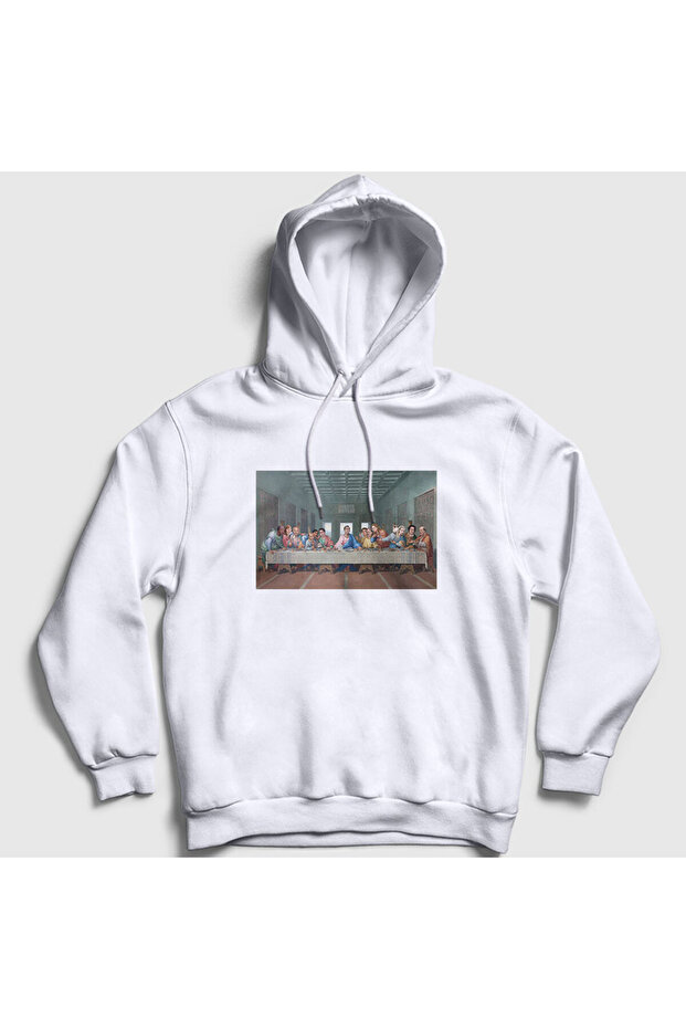 Unisex White Supper Series The Office Hooded Sweatshirt346093tt