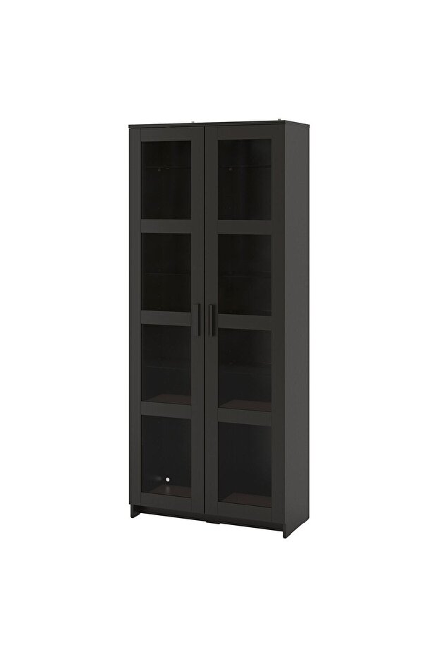Vitrin, siyah, 80x190 cm - 1