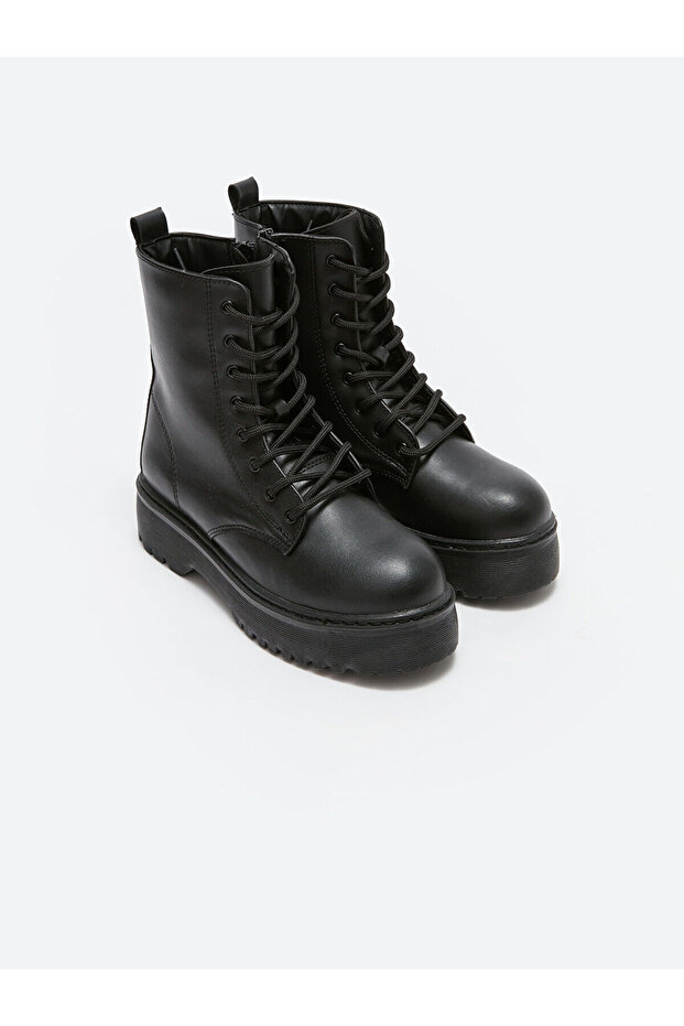 Lcwk Bağcıklı Deri Görünümlü Kadın Bot - 1