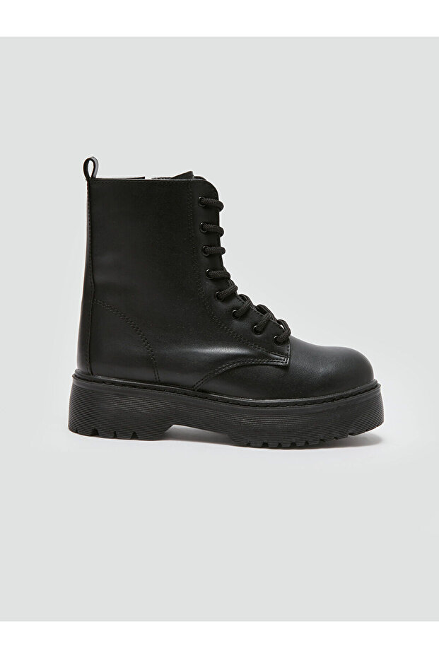 Lcwk Bağcıklı Deri Görünümlü Kadın Bot - 2