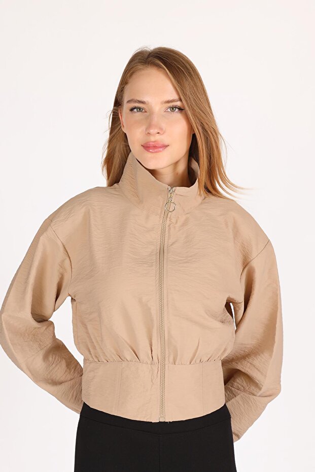 سترة قصيرة من فرو المنك موديل 4296A - بسحاب أمامي - 3