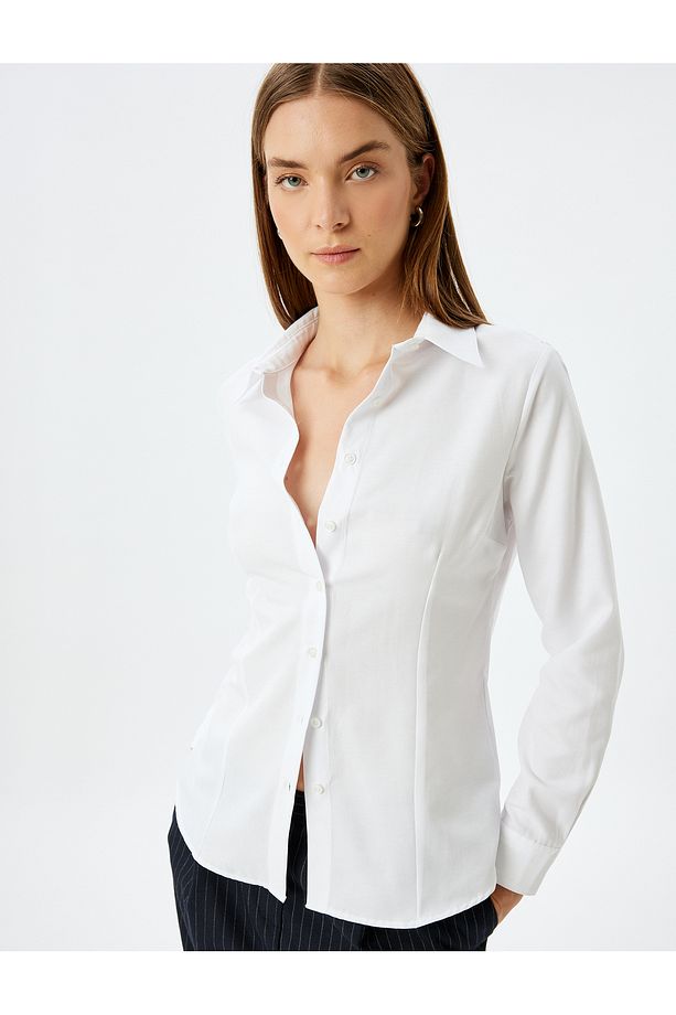 Regular Fit Uzun Kollu Basic Gömlek - 1