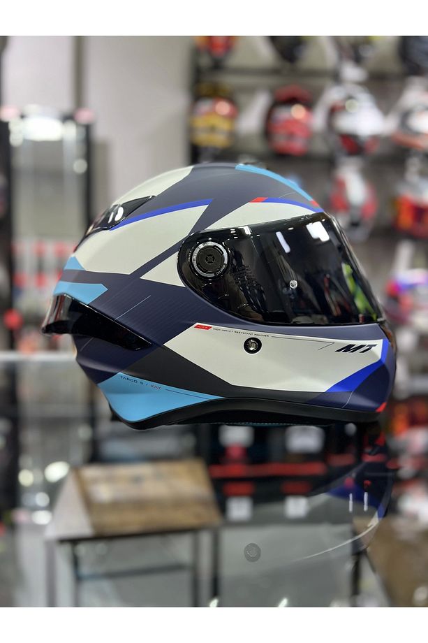 Helmets Targo S Kay C7 Kask Siyah Vizörlü (X1 ŞEFFAF VİZÖR) - 1