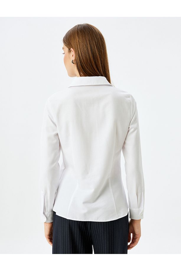 Regular Fit Uzun Kollu Basic Gömlek - 4