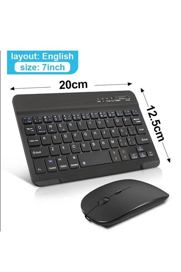 BLUETOOTH + USB WİRELESS KLAVYE MOUSE SETİ SESSİZ ŞARJLI BT+USB MOUSE & KEYBOARD SET - 7
