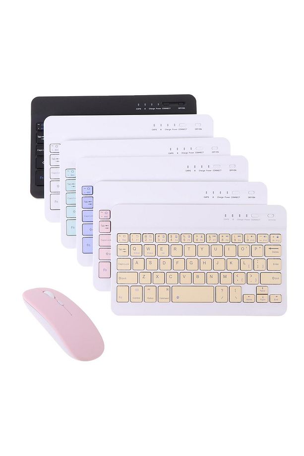 BLUETOOTH + USB WİRELESS KLAVYE MOUSE SETİ SESSİZ ŞARJLI BT+USB MOUSE & KEYBOARD SET - 6