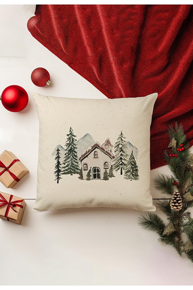 Christmas Themed Throw Pillow Cover / Christmas - Christmas Cushion Cover (Double-Sided Printed - Hidden Zipper)