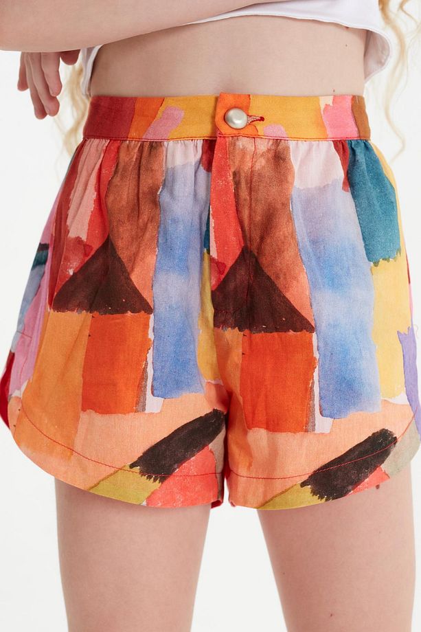 Bg Store Kız Çocuk Desenli Şort 23ss0tj4107 - 3