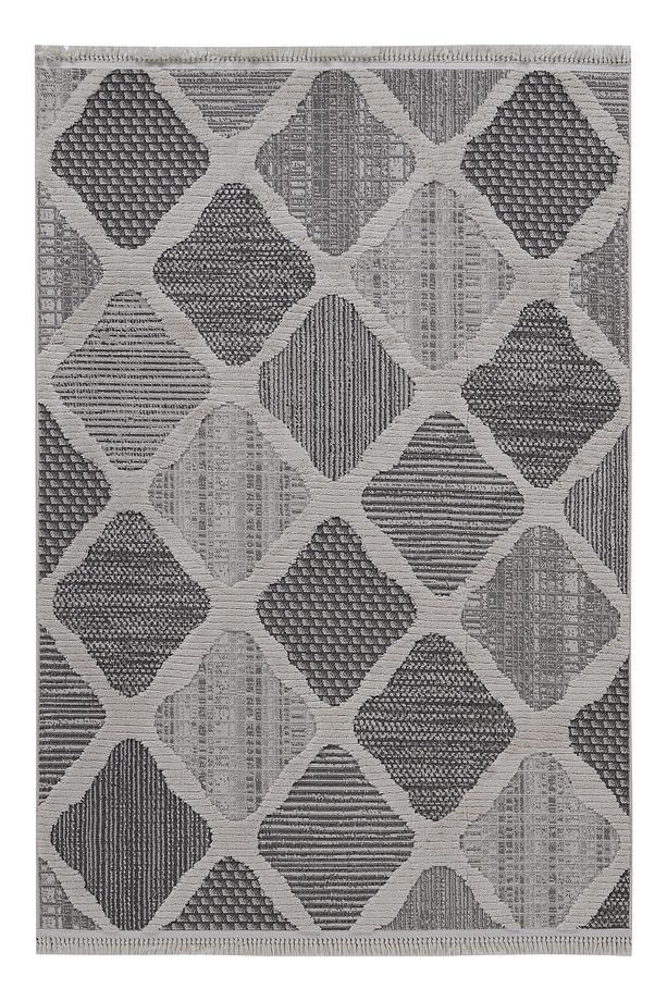 Step 2202 Gri Modern Mutfak Halısı Salon Halısı Koridor Halısı Kesme Makine Halısı - 2
