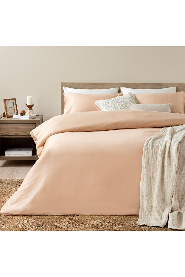 Alana 100% Cotton King Size Duvet Cover Set 230X220 cm Mango