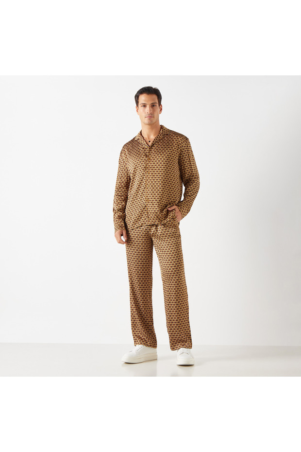 Emperor All-Over Print Pants with Drawstring Closure and Pockets - 2