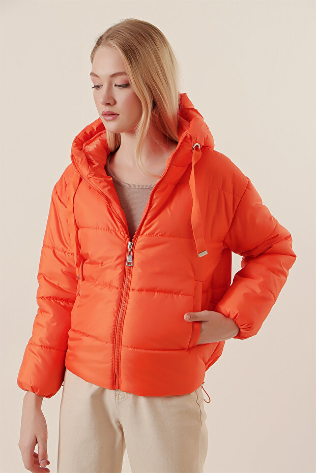 Kapüşonlu Şişme Mont - 4