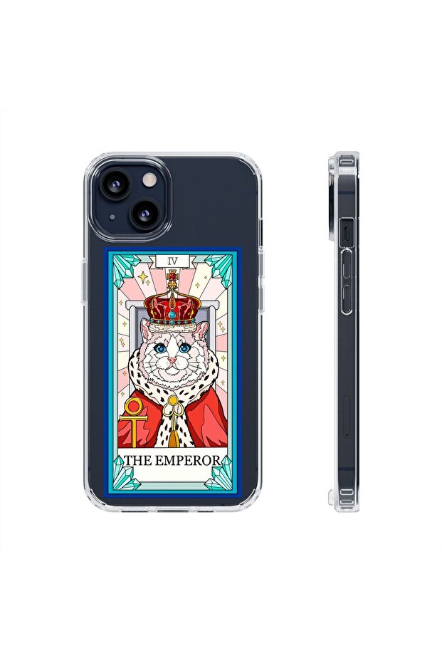 حافظة هاتف آيفون 14 بلس شفافة مطبوع عليها نقوشات شفافة متينة للهاتف - 1