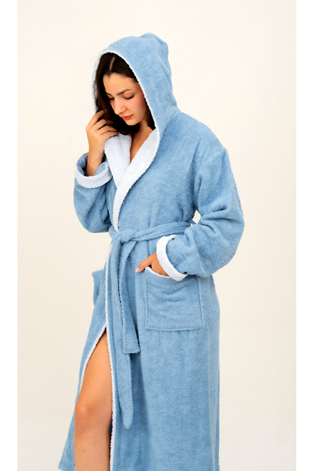 - 100% Cotton - Unisex Bella Buckle Bathrobe (Two Colors)