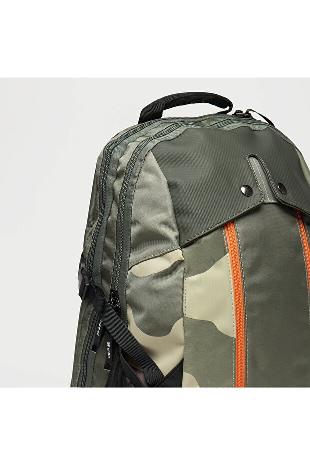 Unltd Camouflage Print Backpack with Adjustable Shoulder Straps - 4