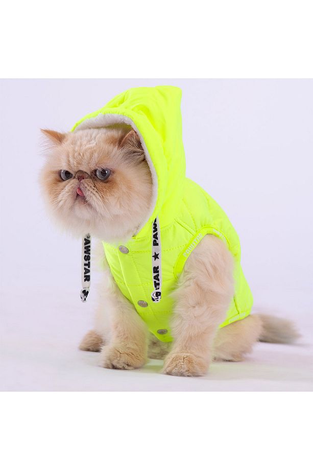 Neon Sarı Railway Anorak Yelek Köpek Yeleği Köpek Kıyafeti Köpek Yağmurluk - 4