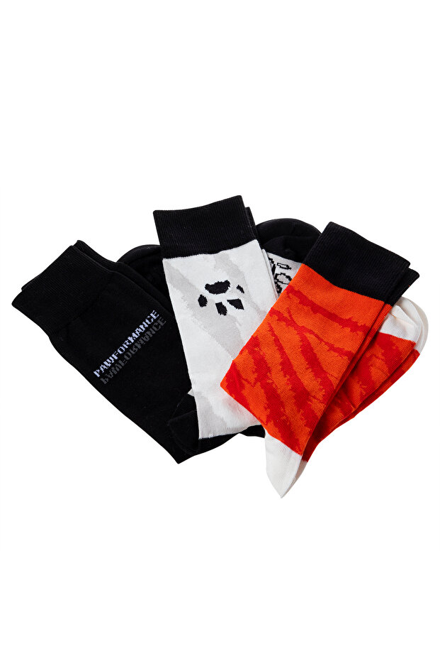 جوارب قطن منقوش للرجال من دوغز، عبوة من 3 أزواج - 2