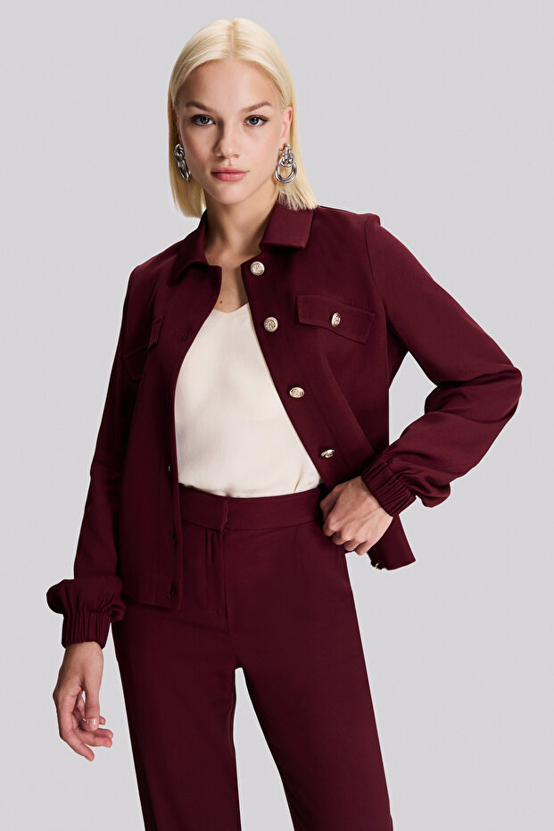 Düğmeli Şık Ceket - 1