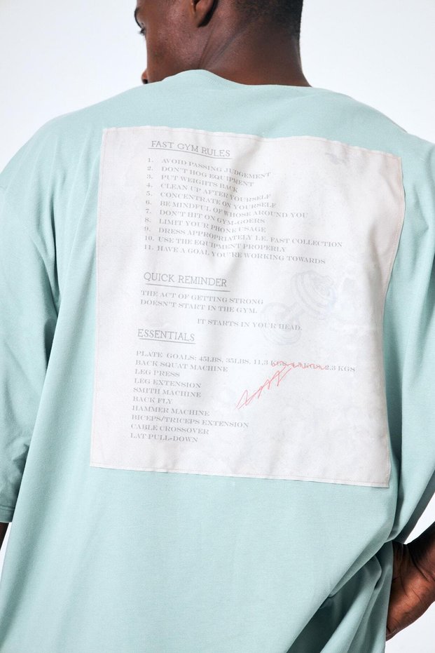Oversize “Rules” Printed Back Fabric