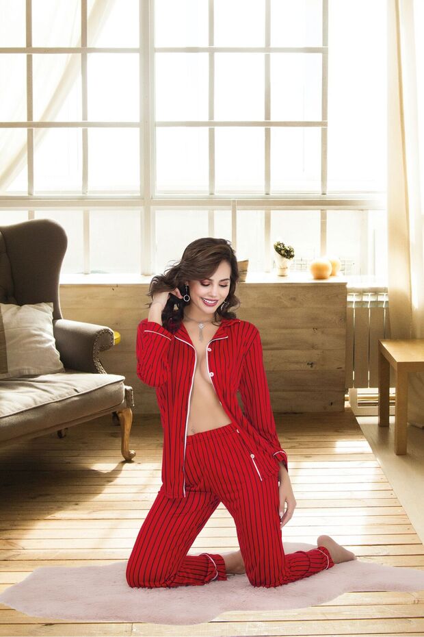 buttoned pajamas set - 3