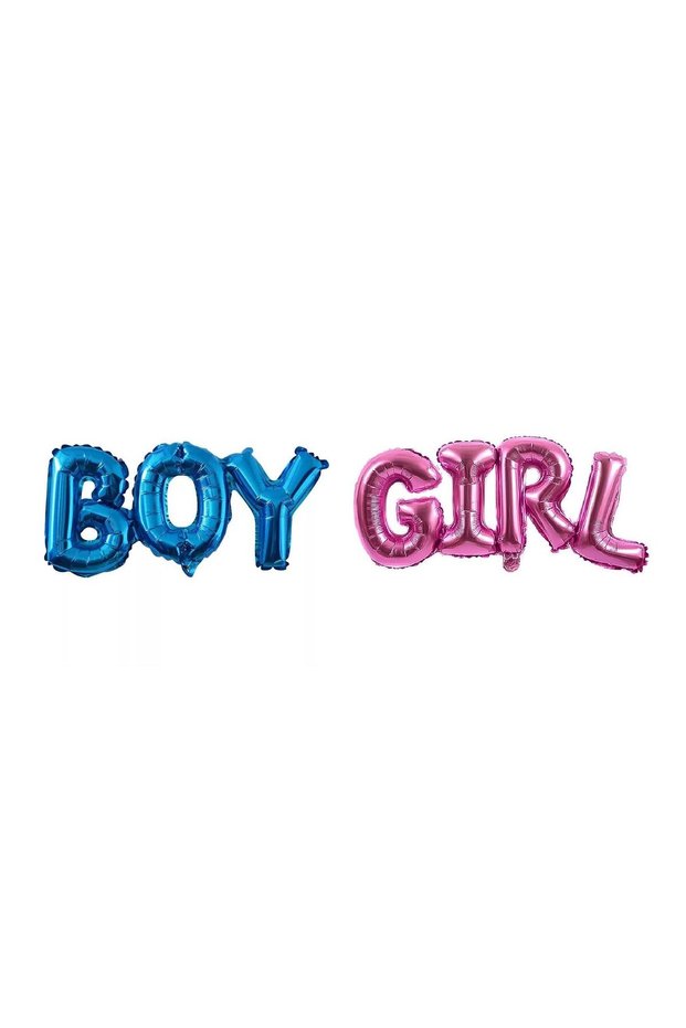 Gender Reveal Party - Girl - Boy Lettering Foil Balloon