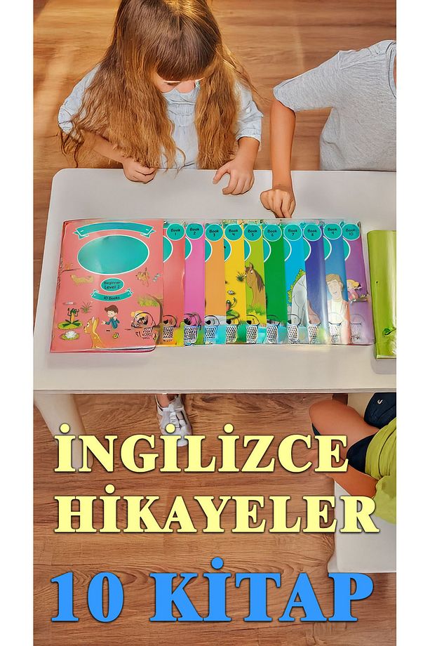 İngilizce 10 Adet Hikaye Okuma Kitabı 2. 3. 4. Sınıf Başlangıç- Stage -2. Alıştırmalı Qr Kodlu Set - 1