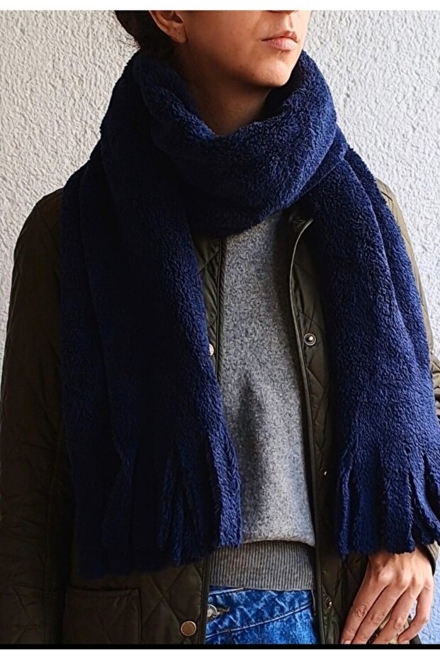 Peluş Kaşkol Atkı - 1