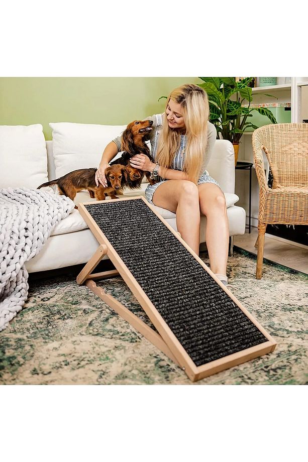 Ayarlanabilir Köpek Rampası Kedi Rampası - Dayanıklı Katlanabilir ve Hijyenik - 2