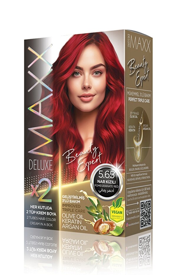 MAXX DELUXE Beauty Expert Set Saç Boyası 5.65 Nar Kızılı