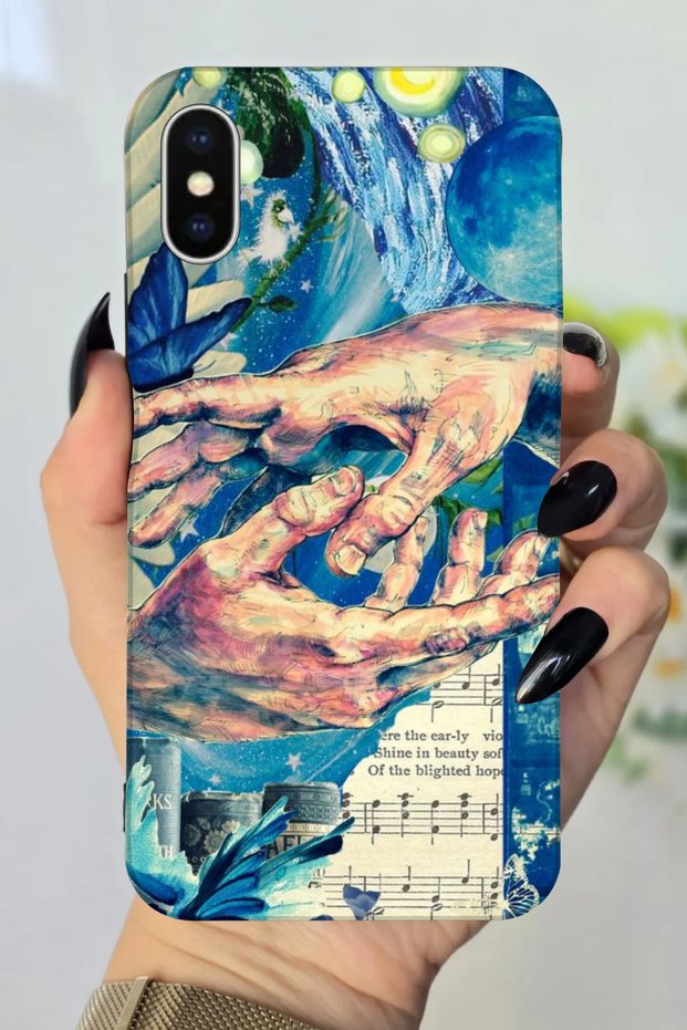 حافظة سيليكون متوافقة مع هاتف Apple iPhone Xs Max مطبوعة بنمط مشهد السيارة