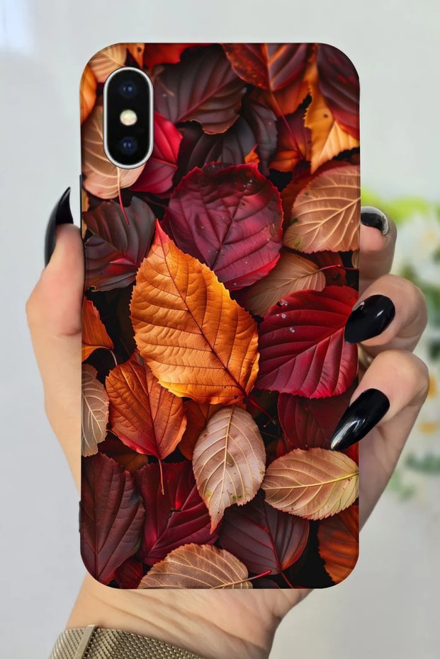 حافظة سيليكون متوافقة مع هاتف Apple iPhone Xs Max مطبوعة بنمط مشهد السيارة