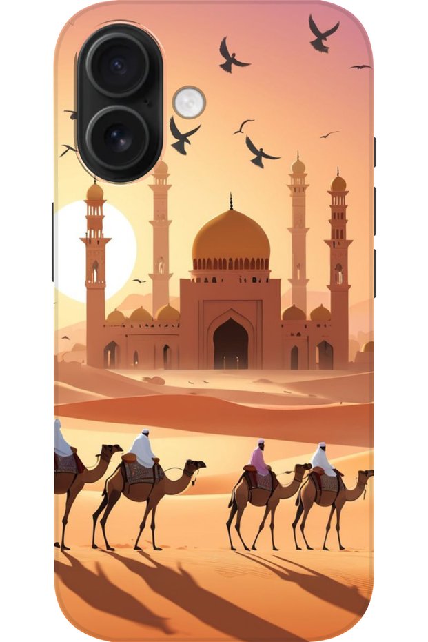 حافظة سيليكون مطبوعة بنمط إسلامي متوافقة مع هاتف Apple iPhone 16