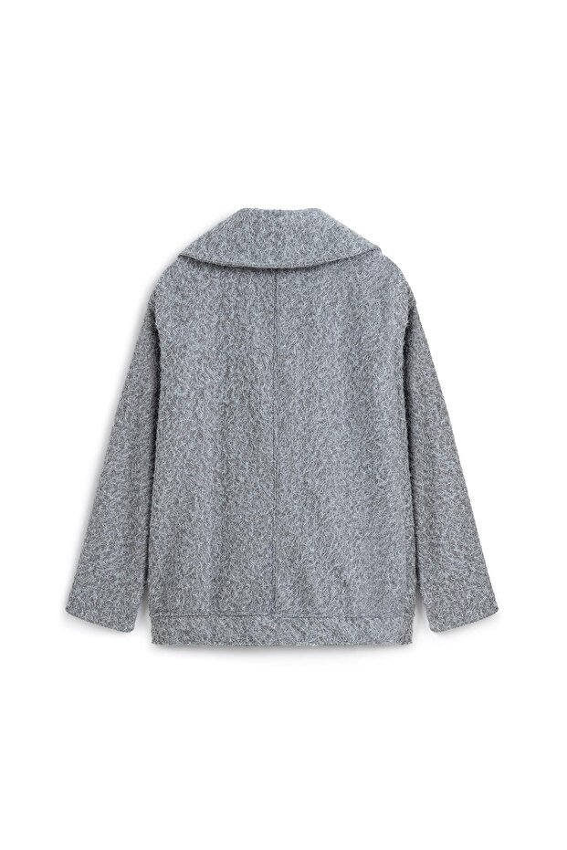 Gray Stamp Jacket - Wool Effect - 2