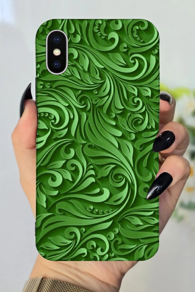 حافظة سيليكون بنمط مختلط مطبوعة عالية الدقة متوافقة مع هاتف Apple iPhone Xs