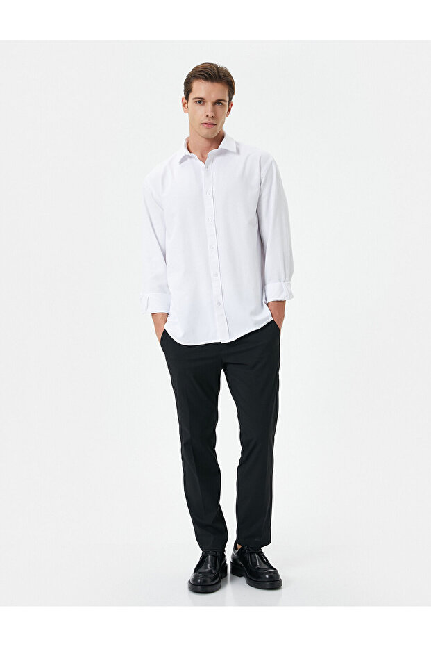 Classic Shirt Basic Buttoned Long Sleeve - 2