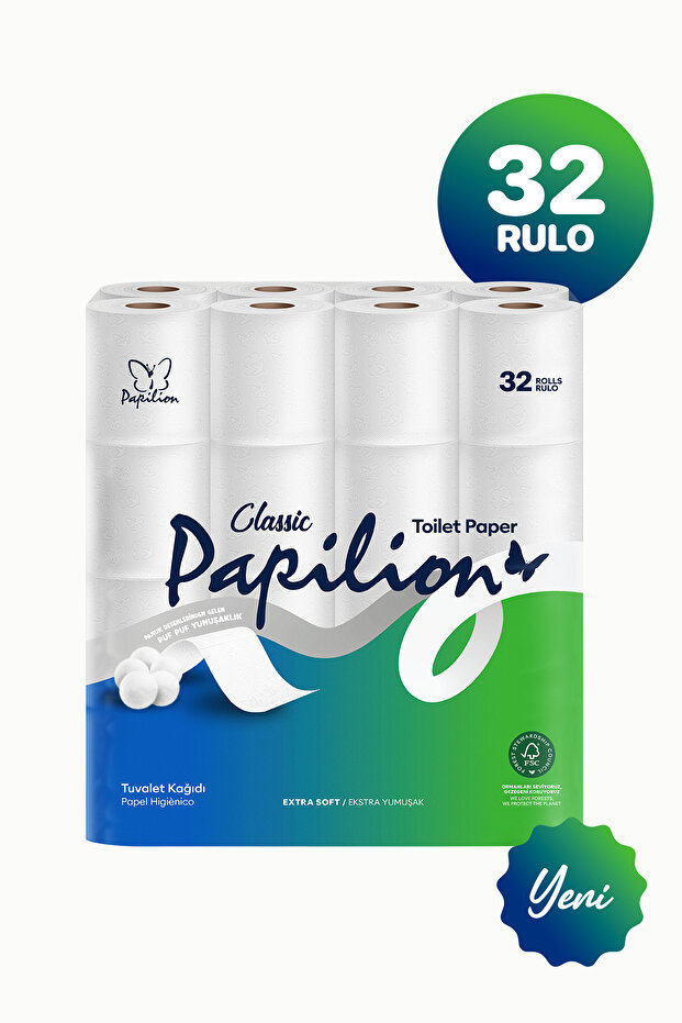Classic Tuvalet Kağıdı 2 Katlı Ekstra Yumuşak 32 Rulo - 1