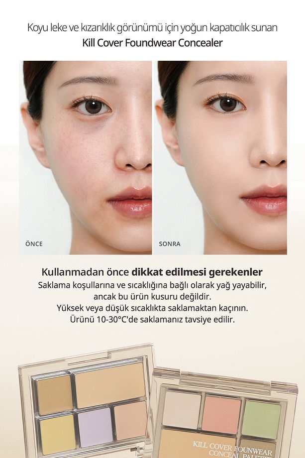 Kremsi Dokuya Sahip Concealer Paleti CLIO Kill Cover Founwear Conceal Palette (Pure Joy) - 7