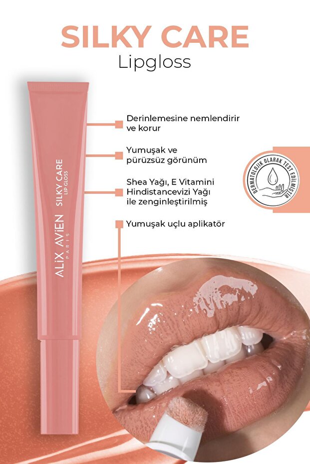 Plumping and Moisturizing Lip Gloss - Silky Care Lipgloss 302 Burnt Copper