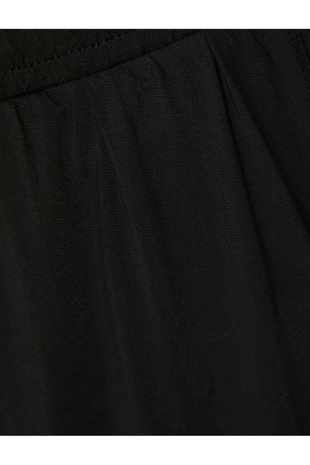 Spor Taytlı Tül Şort Beli Lastikli Yüksek Bel Slim Fit - 6